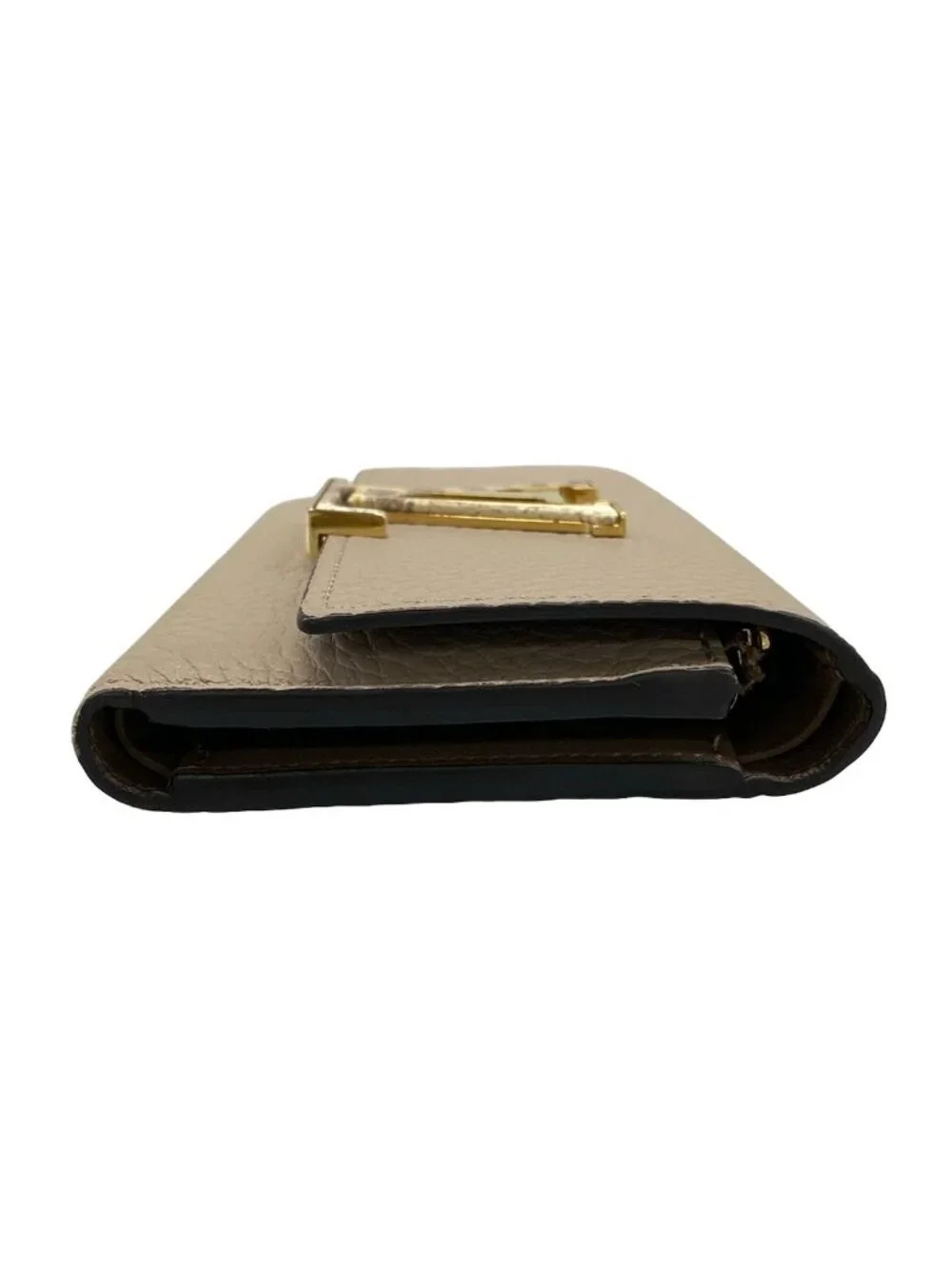 Louis Vuitton Trifold Wallet Portefeuille Capucines Compact Galle Leather